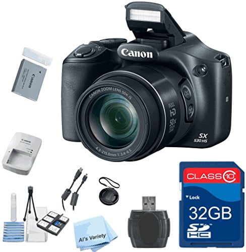 Canon PowerShot SX530 HS Digital Camera with 32GB Memory Card and