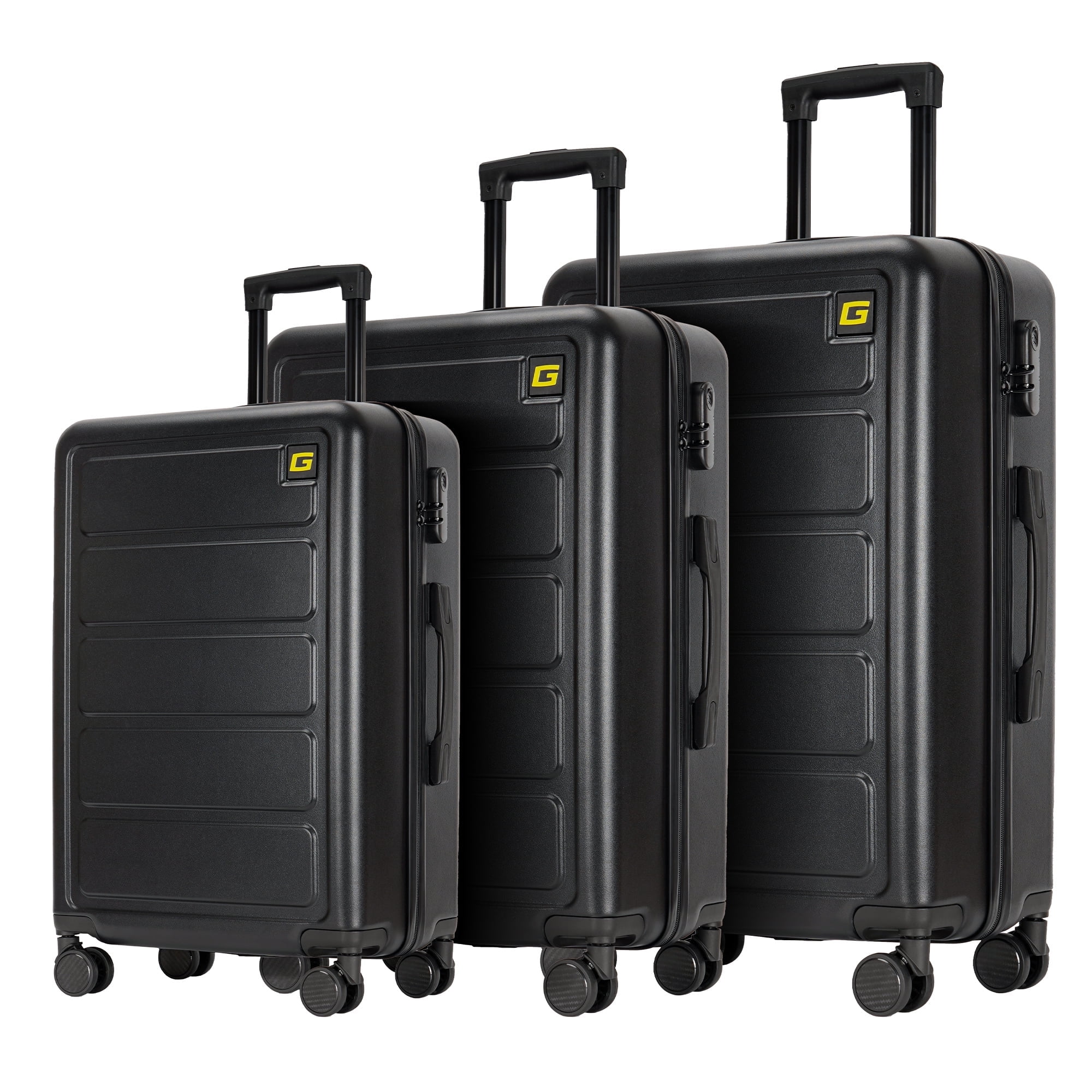 Ginza Travel Hardshell 3 Piece Luggage Sets, Carry On & Checked