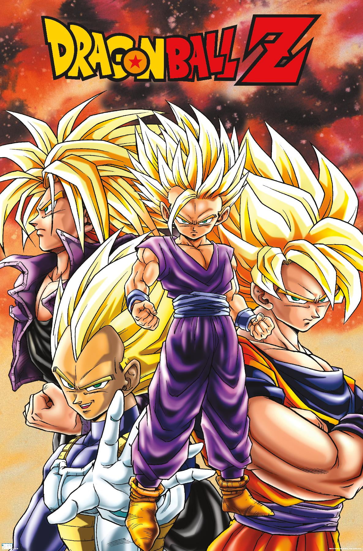 Dragon Ball Z - Saiyans Wall Poster, 22.375