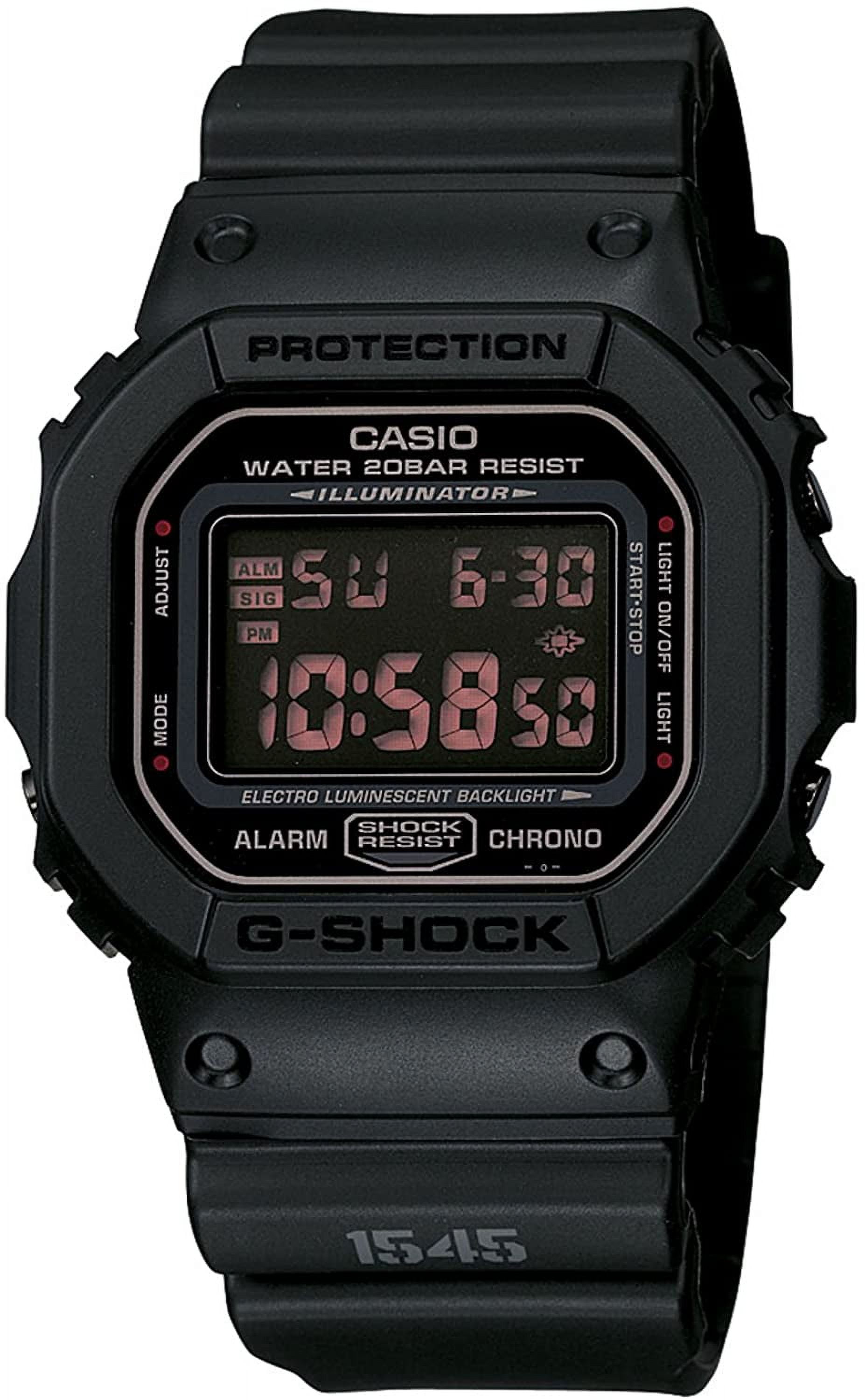 Men's G-Shock DW5600MS-1 Black Resin Quartz Sport Watch - Walmart.com