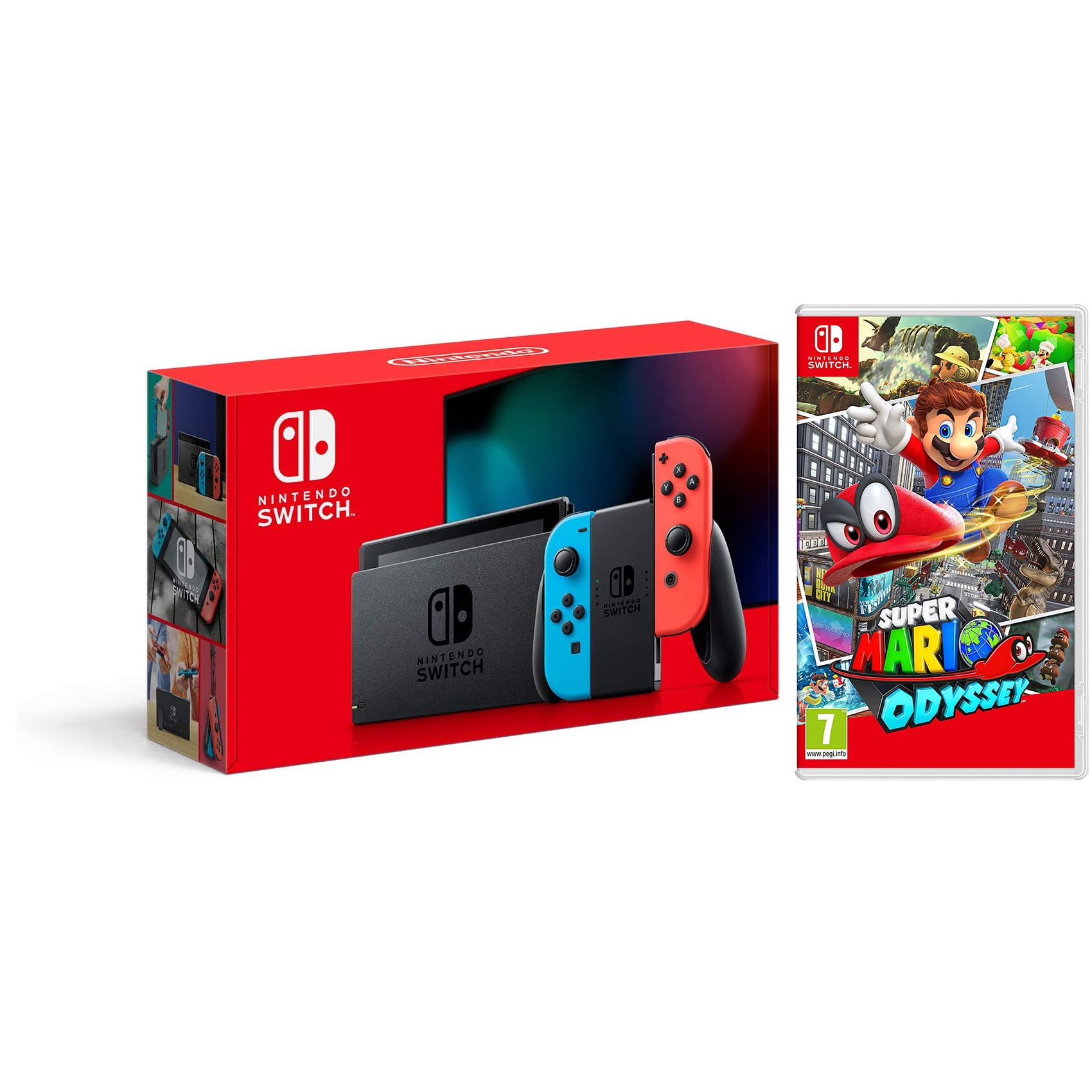 Nintendo Switch 32GB Console with Super Mario Odyssey Bundle