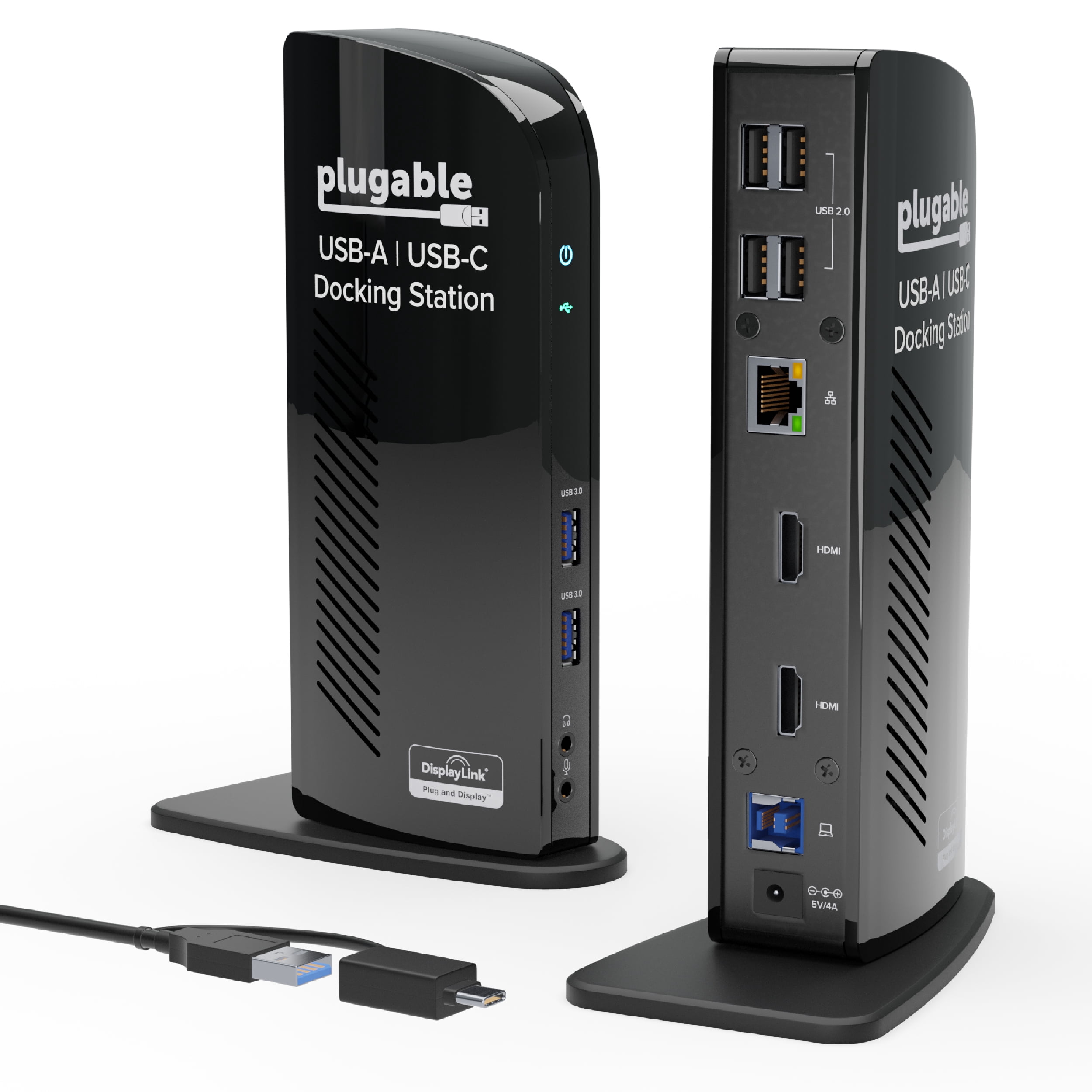Plugable USB 3.0 Docking Station for Windows/Mac, Dual Monitor