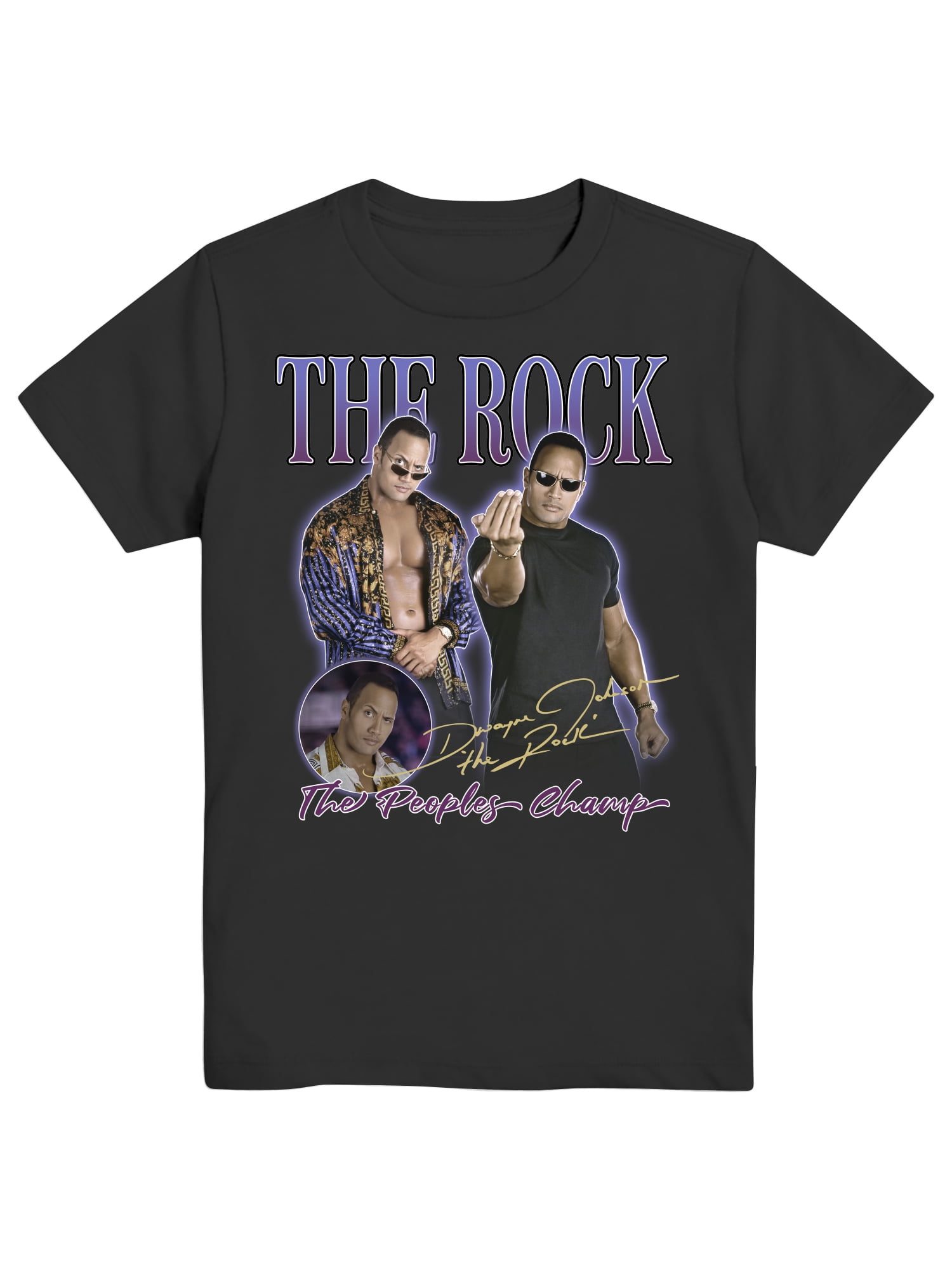 WWE Boys The Rock, Crew Neck, Short Sleeve, Graphic T-Shirt, Sizes