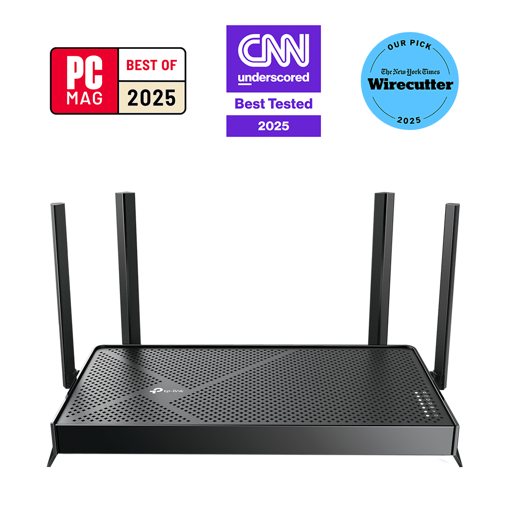 TP-Link Dual-Band BE3600 WiFi 7 Router with dual 2.5Gbps Ports