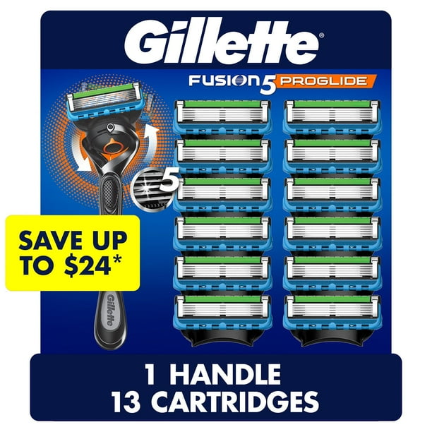 Gillette Fusion5 ProGlide Men's Razor, 1 Handle + 13 Cartridges