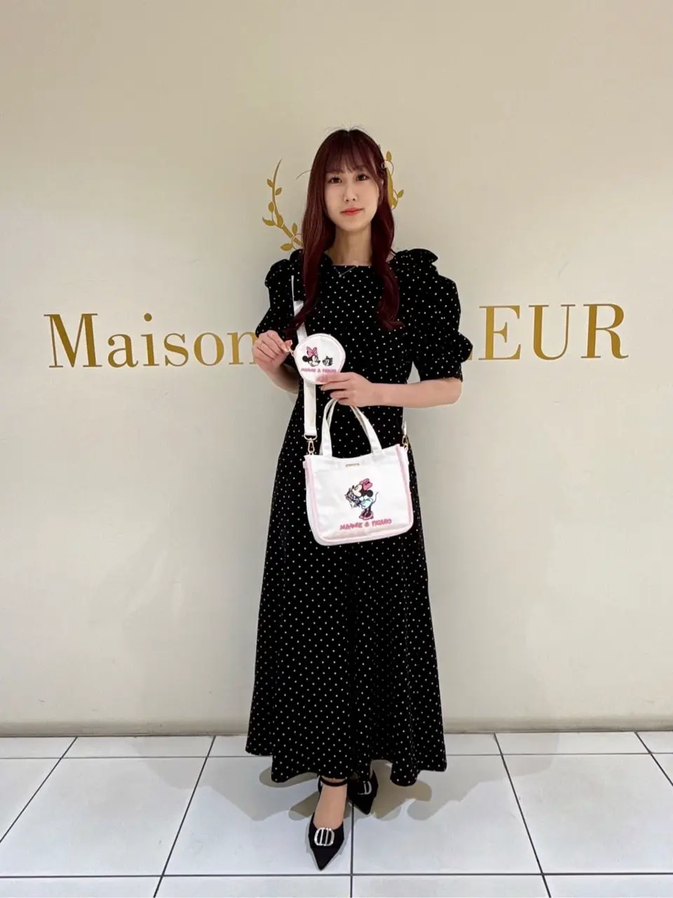 Minnie/Figaro/ポーチ付ショルダー/Maison de FLEUR（メゾン ド