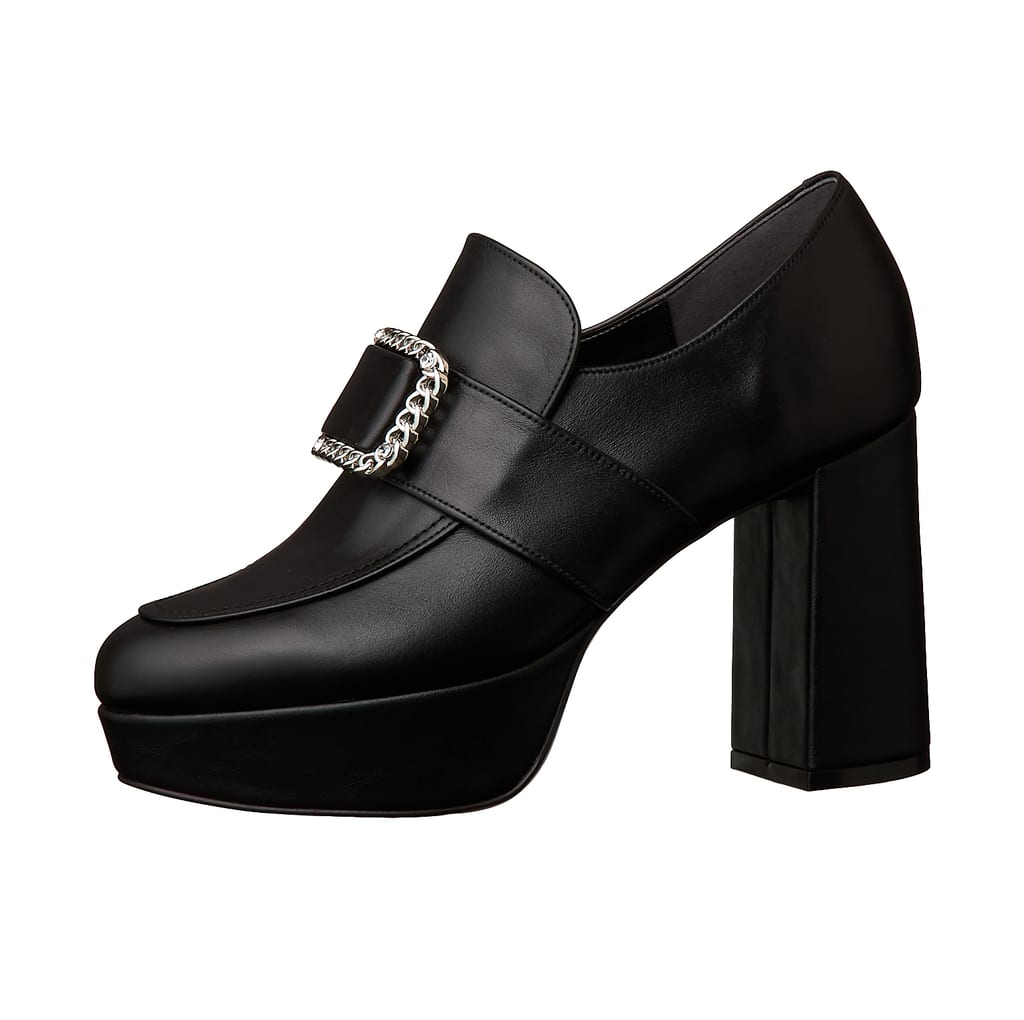 DIANA ダイアナ 厚底 ローファー ヒール ブラックプラットフォーム