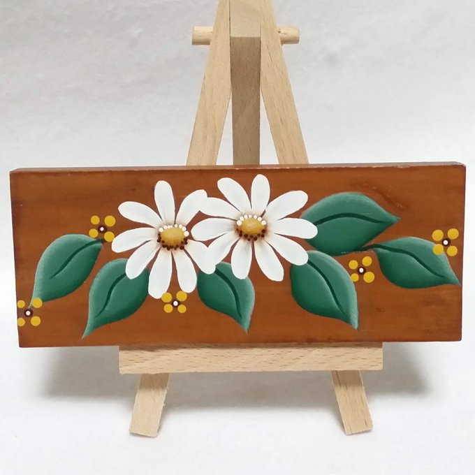 トールペイント 初心者講習用見本❇マーガレットのプレート - ホタルの