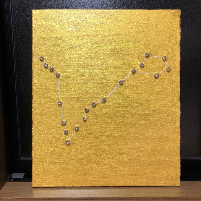 ハッピーバースデイ ピスケス】直筆 絵画 原画 ジルコニア 送料無料