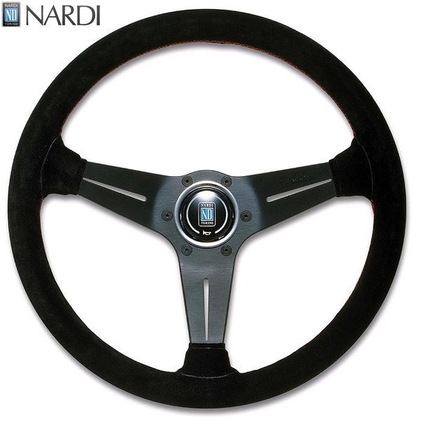 楽天市場】NARDI ナルディ N341 ブラックレザー&ブラックスポーク