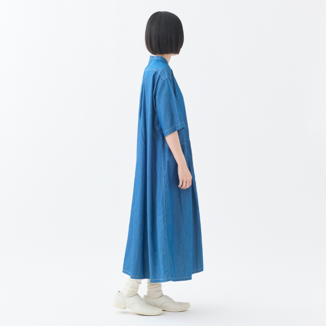 4ozデニム アシンメトリータックワンピース KATO` GRANDMA MAMA DAUGHTER