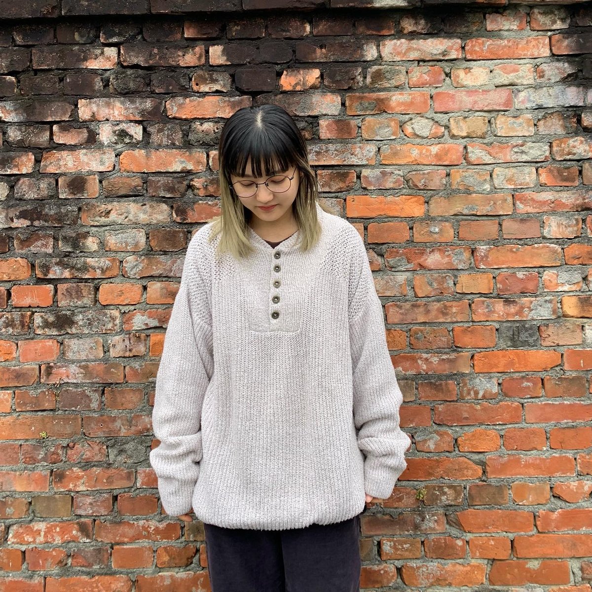 Eddie Bauerヘンリーネックコットンニット | CUSTOM FEVER