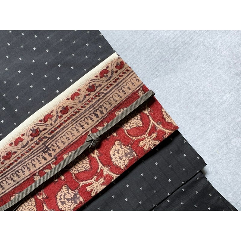 鬼手更紗 草花文 九寸名古屋帯 A（仕立て上り） | 古布と帯 夫々