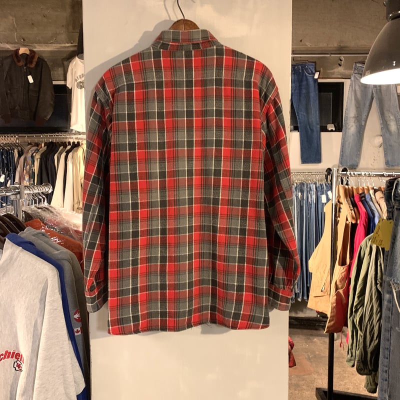 60s Sears ヴィンテージネルシャツ マチ付き USA製 シアーズ ワーク