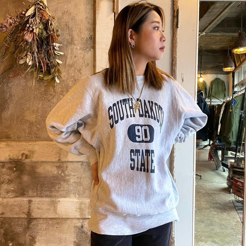 90s Champion Reverse Weave リバースウィーブ 染み込み プリント S