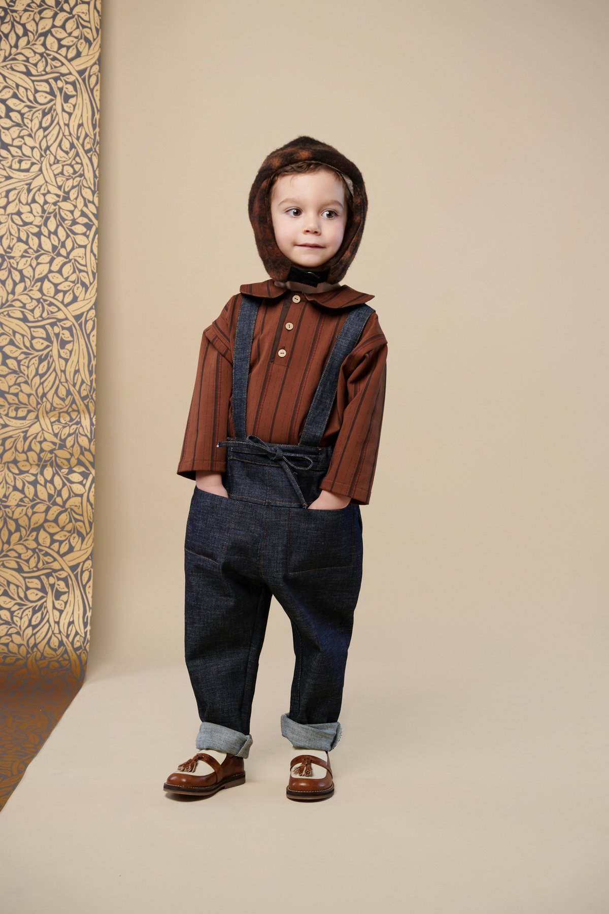 ☆HELLO LUPO / Marlo Top - Stripy brown - 2 | ca