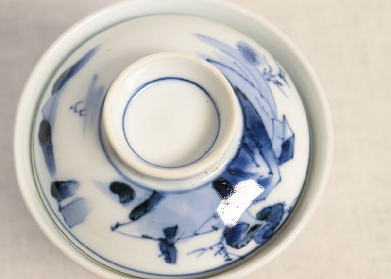 大正~昭和戦前染付山水つぼ碗 | 吉祥寺PukuPuku