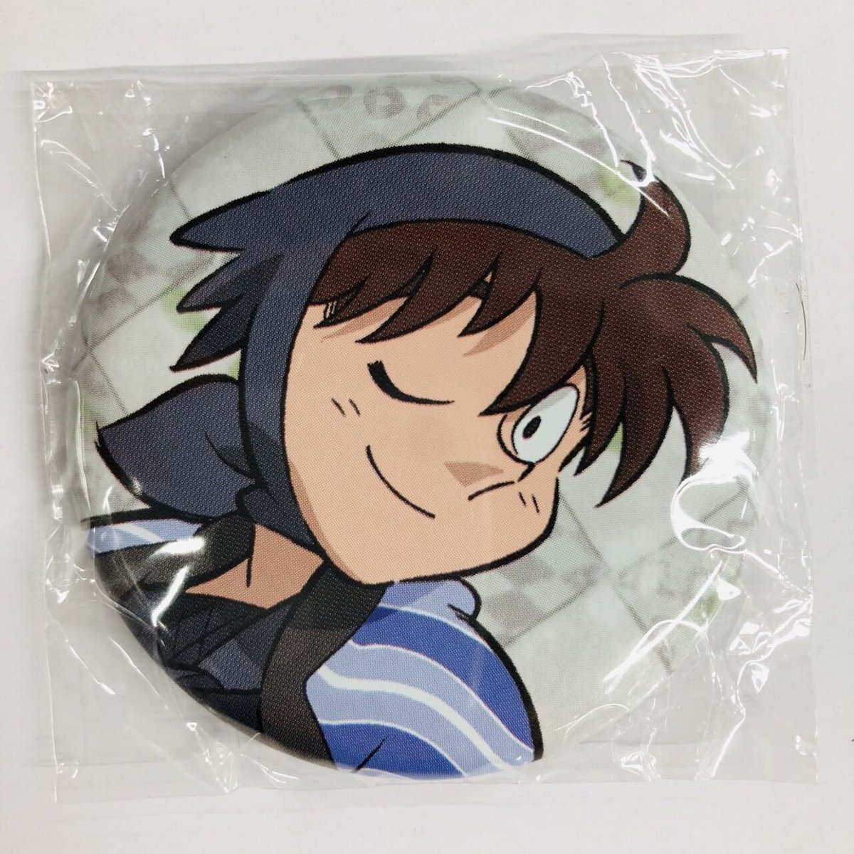 裏面に若干サビ有】忍たま乱太郎 土井半助 アニカプ 缶バッジ 半纏 | K