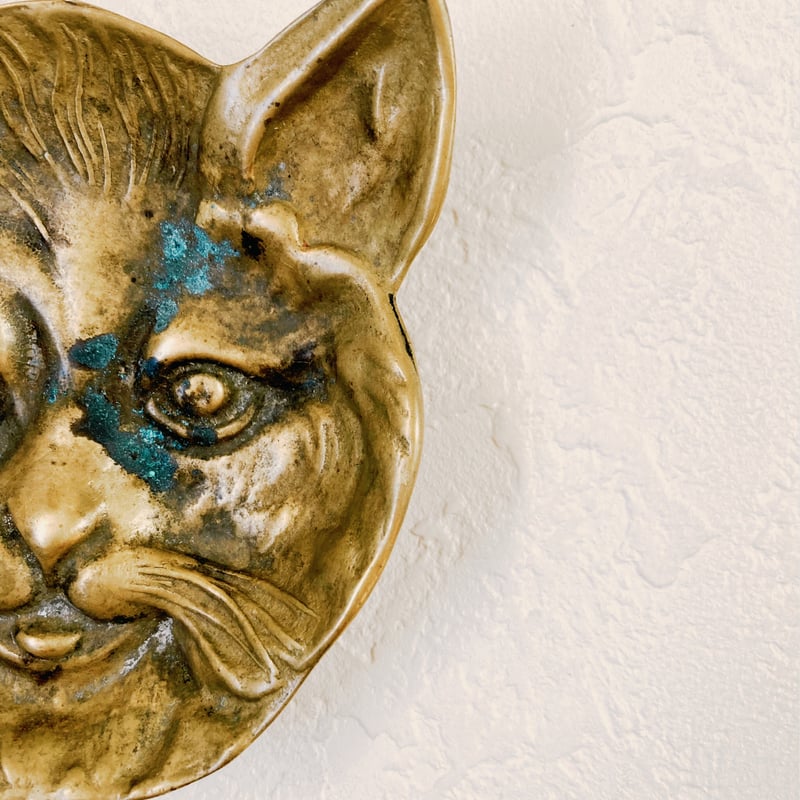 フランスブロカント 真鍮製ネコさんトレイ | minon antiques
