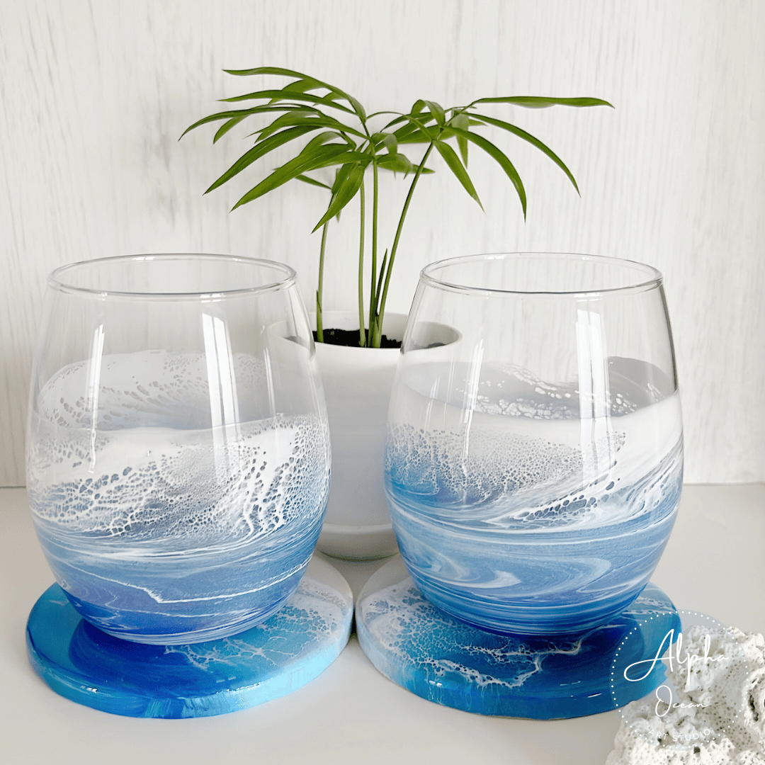 受注制作品】オーシャングラス 330ml / 2個セット | Alpha Ocean Art