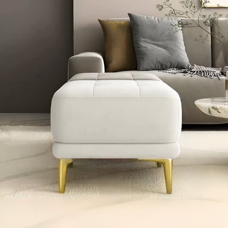 ゴールドレッグファブリックロースツール | リビング＆ダイニング