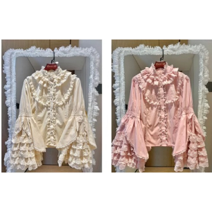 Lacy Princess姫袖ブラウス ベビーピンク／Select | tulle オンライン