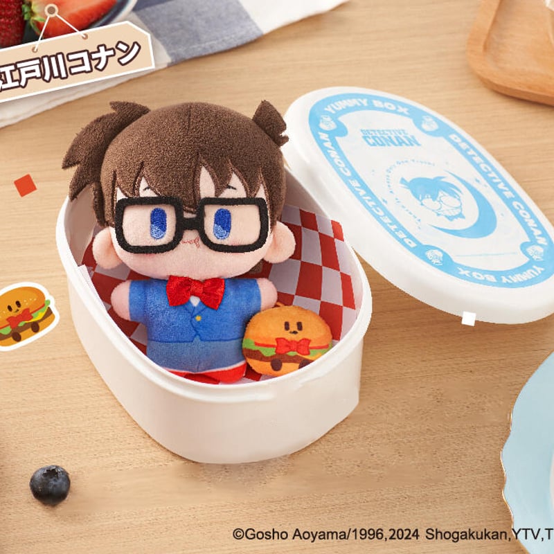 購入特典付き　もちもちマスコット　名探偵コナン　アソートボックス　10体セット 名探偵コナン × 霊動創想】中国発売 お弁当箱付き ぬいぐるみ