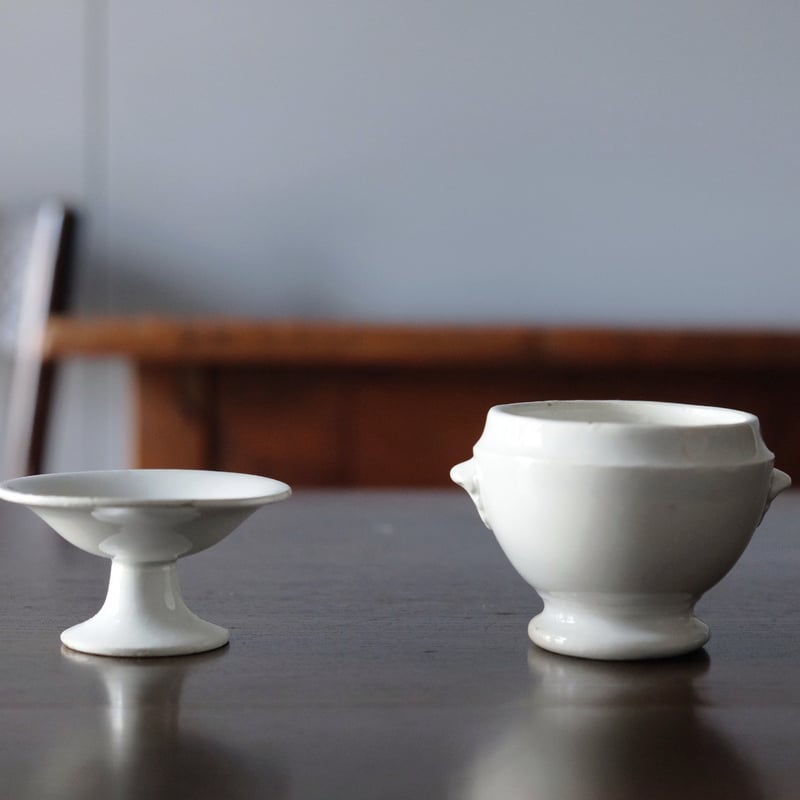 白陶器 ディネット ふたなし スーピエール & コンポティエ フランス