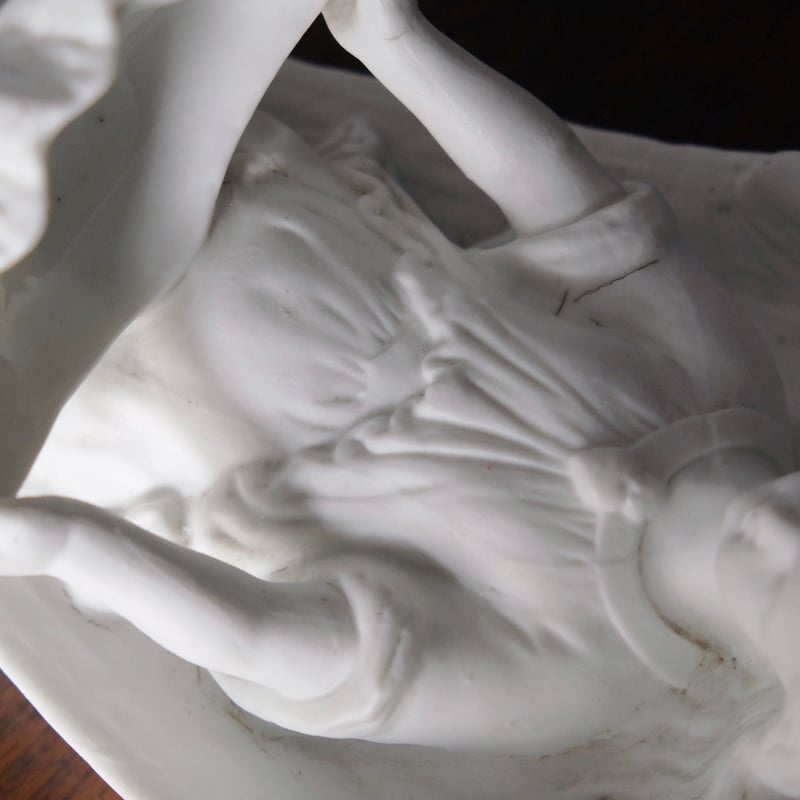 天使 ベニティエ 聖水盤 ビスク h26.3cm フランス アンティーク