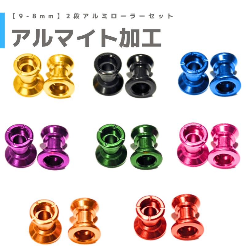 2段アルミローラーセット (9-8mm) #アルマイト | mindev(みんでぶ)