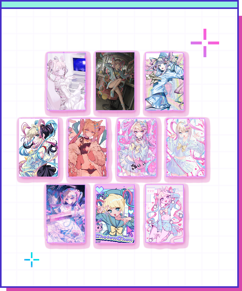 ニディガ 超てんちゃん プロライセンスカード ステッカー 缶バッジ SNS