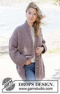 Chestnut Hug Cardigan / DROPS 262-19 - Free knitting patterns by