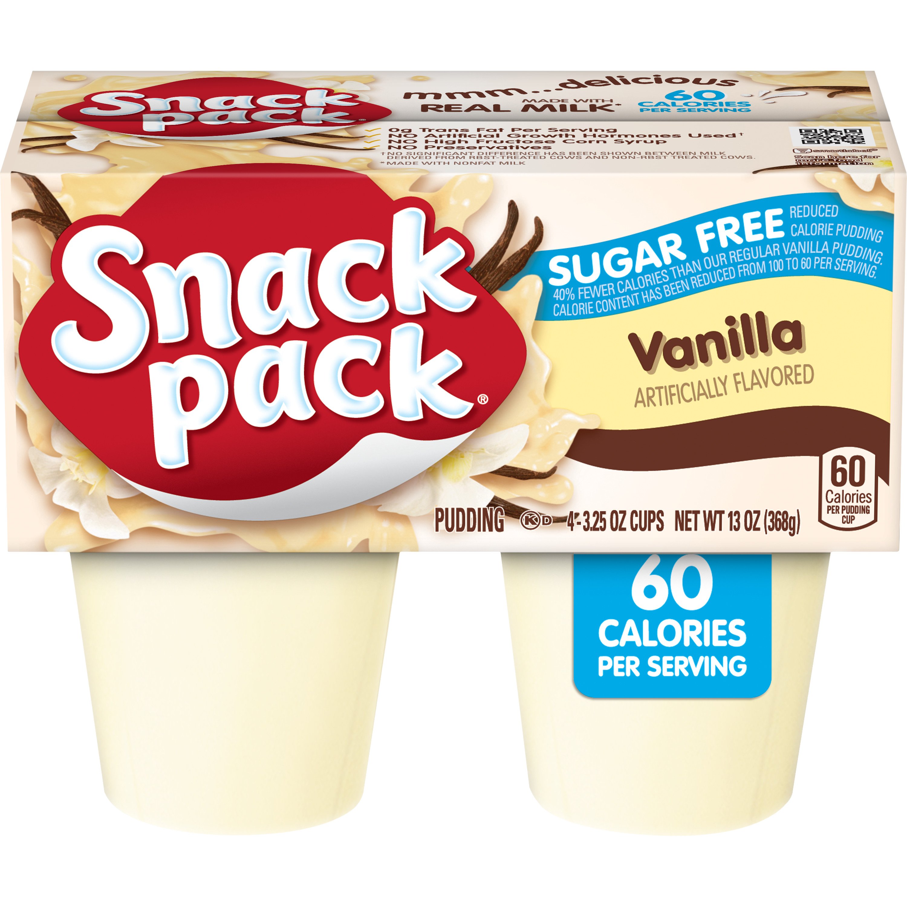 Snack Pack Sugar Free Vanilla Pudding Cups, 4 ct | Joe V's Smart