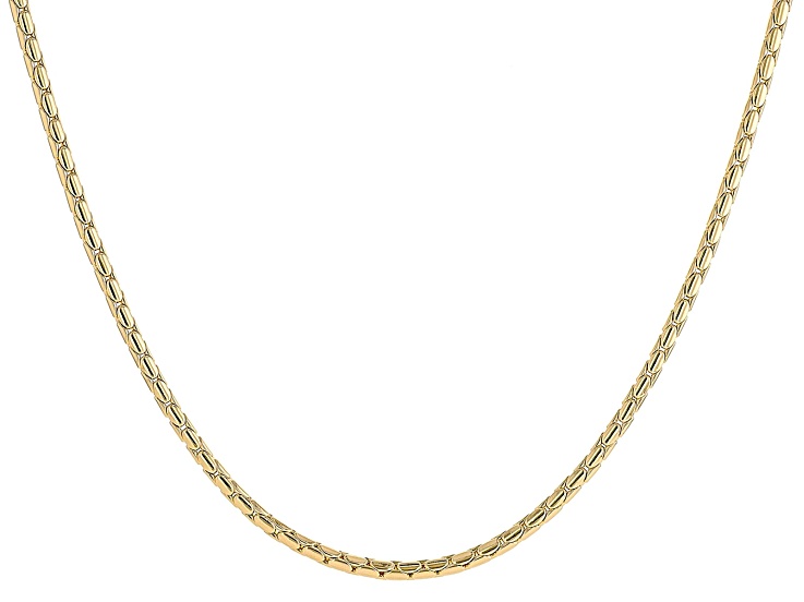 18k Yellow Gold Over Bronze 3mm Cardano 20 Inch Chain - MA609 | JTV