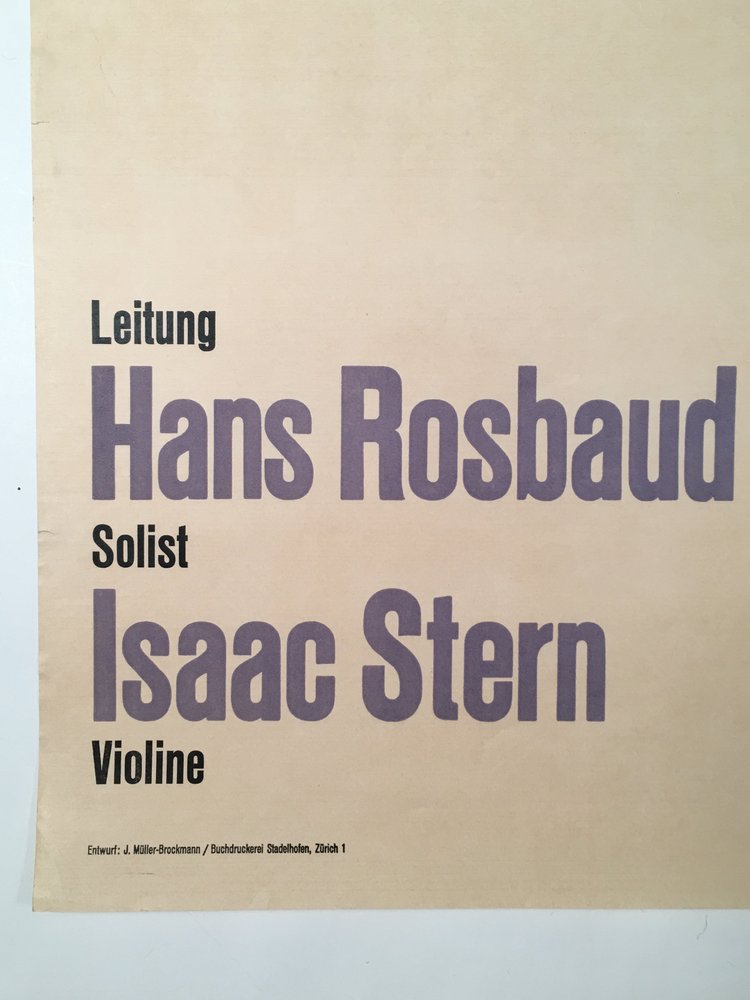 1951 Classical Music Concert Poster by J. Muller-Brockmann