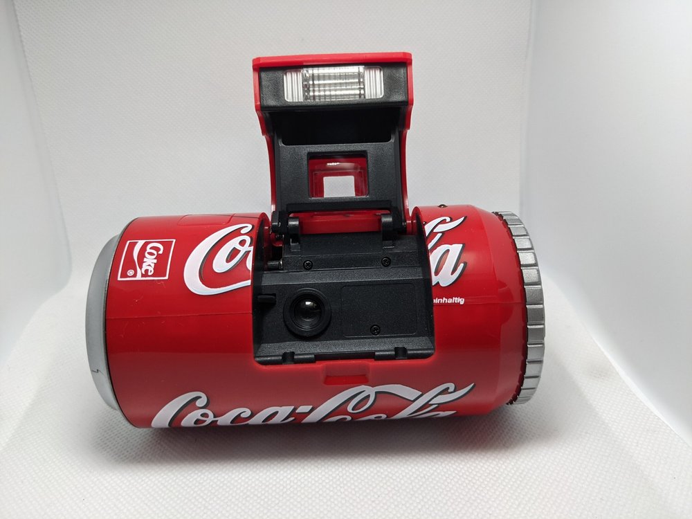 Ginfax Coca Cola Can Camera with case, strap and user manual