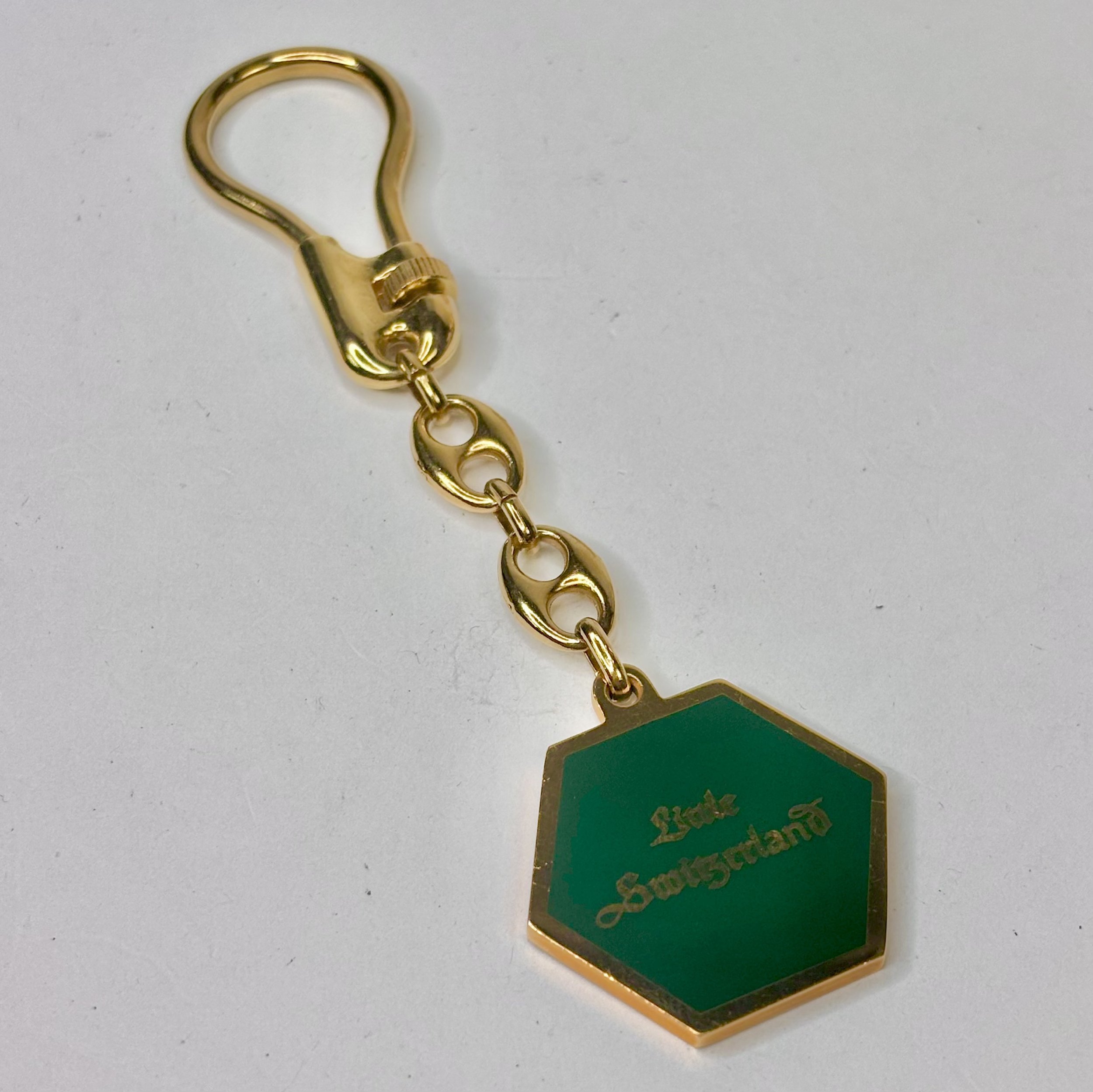 Vintage Rolex Green & Gold Keyring – “Little Switzerland