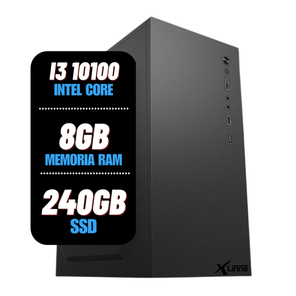 Computador Intel Core I3 10100 8Gb Ram Ssd 240gb X-Linne com Preço