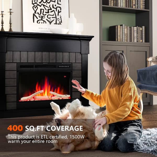 R.W.FLAME 50 in. Freestanding Wood Frame Electric Fireplace in