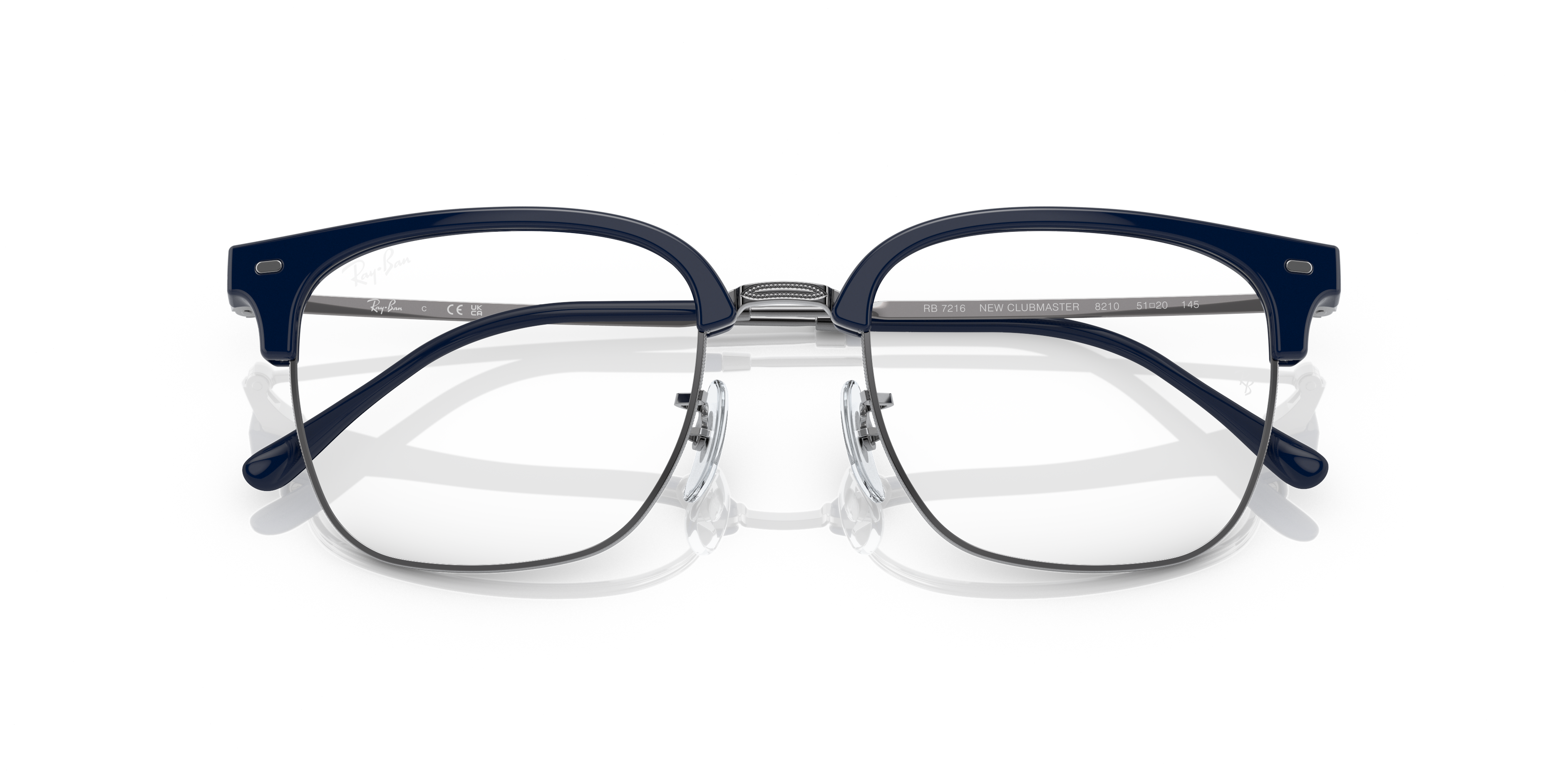 NEW CLUBMASTER OPTICS Eyeglasses with Blue On Gunmetal Frame