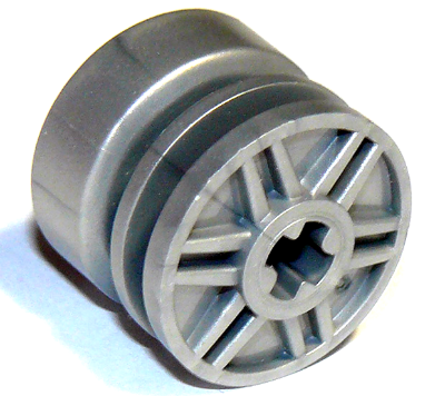 Wheel 18mm D. x 14mm with Axle Hole, Fake Bolts and Shallow Spokes