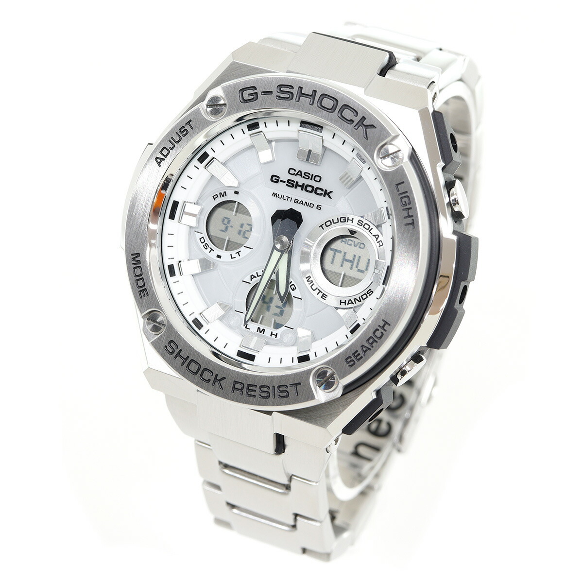 G-SHOCK 電波 ソーラー 電波時計 ホワイト 白 G-STEEL カシオ G