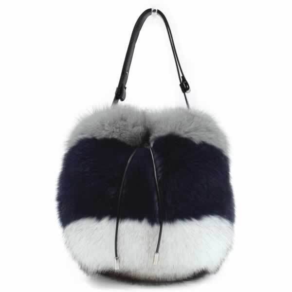 ラッピング無料】日本製 SAGA フォックス ファーバッグ (ショルダー