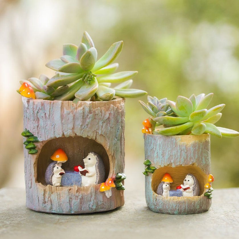 デバリエ] bzl-48 多肉植物 プランター 植木鉢 園芸鉢 陶器 サボテン