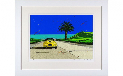 版画 鈴木英人 「クアーズ カラー2」 シリアルナンバー入り フレーム