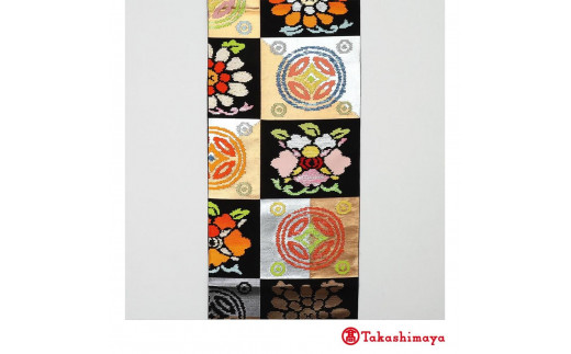 龍村美術織物】龍村錦帯 袋帯 遠州七宝錦 黒【高島屋選定品】 - 京都府