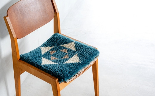 ノッティング（椅子敷き）| 織物 手織り 民藝 民芸 工芸 北欧 キャンプ