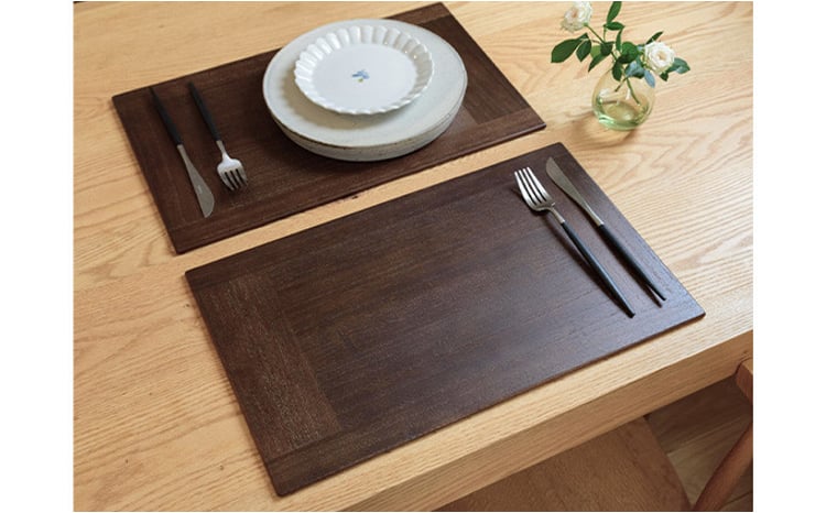 ASAKURA】桐製ランチョンマット4枚組 ランチョンマット セット 木製