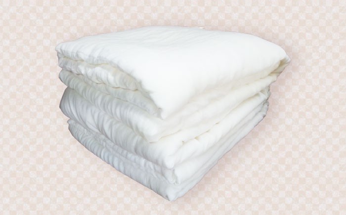 掛け布団 近江手引真綿布団 1.5kg シングル【青色】 滋賀県長浜市/小野