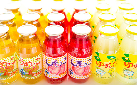 ゆずっこセット【ゆずっこ 180ml×12本 うめっこ しそっこ 180ml×6本